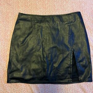 Fashion Nova Faux Leather Mini Skirt Size Small